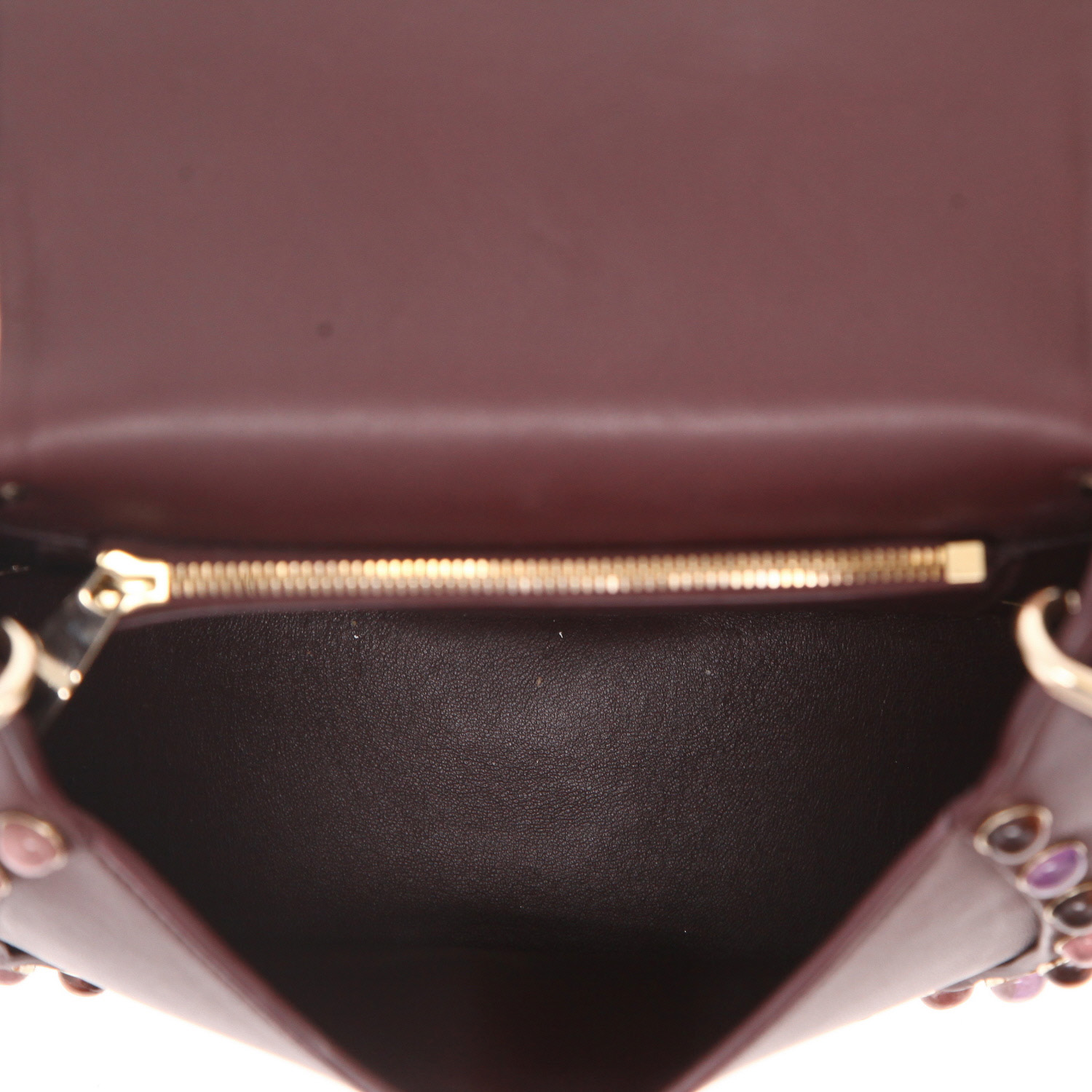 Sac porté épaule Chloé  Tess en cuir aubergine - Detail D3