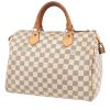 Bolso de mano Louis Vuitton  Speedy 30 en lona a cuadros azul celeste y cuero natural - 00pp thumbnail