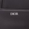 Dior  Saddle shoulder bag  in black leather  and brown canvas - Detail D3 thumbnail