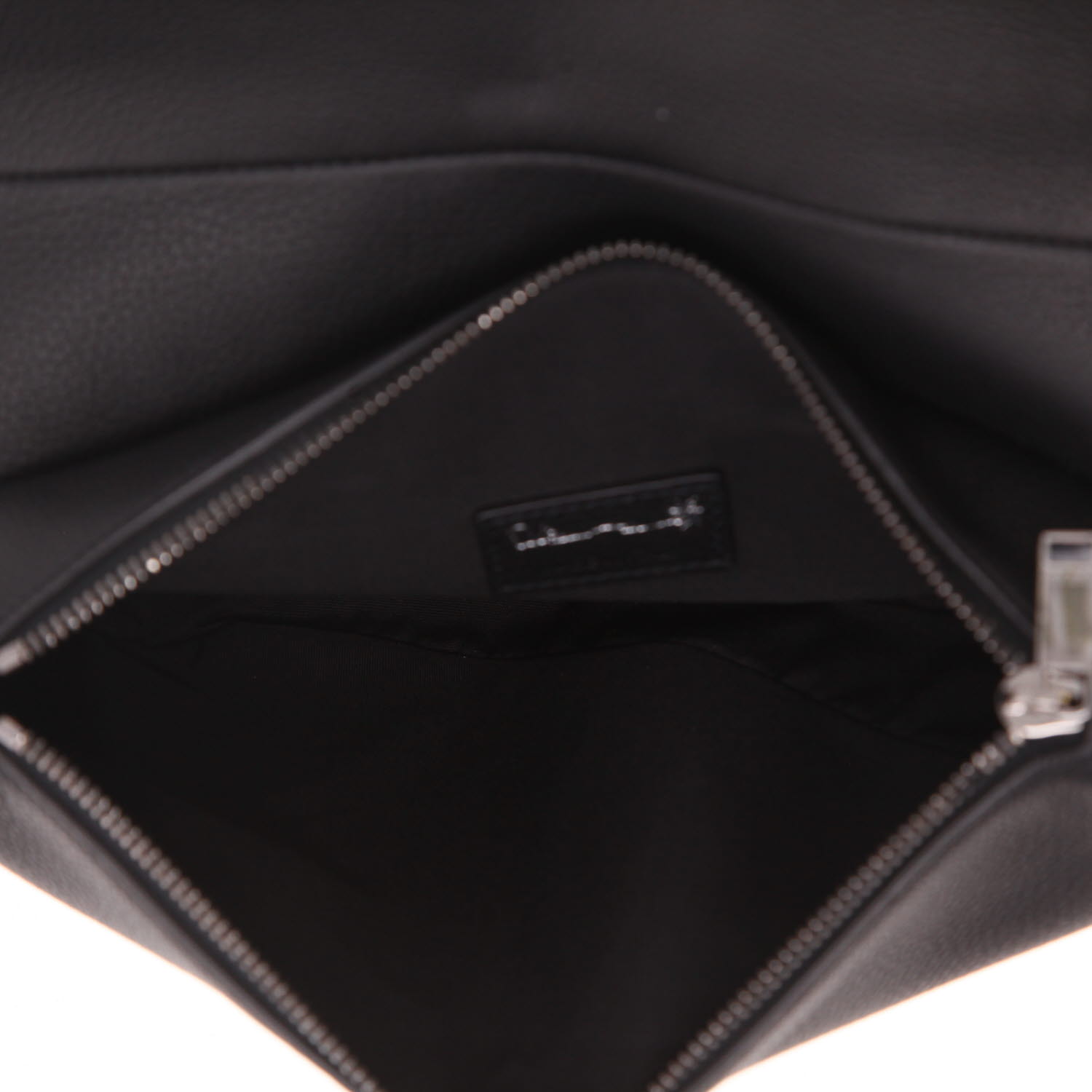 Bolso bandolera Dior  Saddle en cuero negro y lona marrón - Detail D4