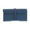 Hermès  Jige pouch  in blue Swift leather - 360 thumbnail