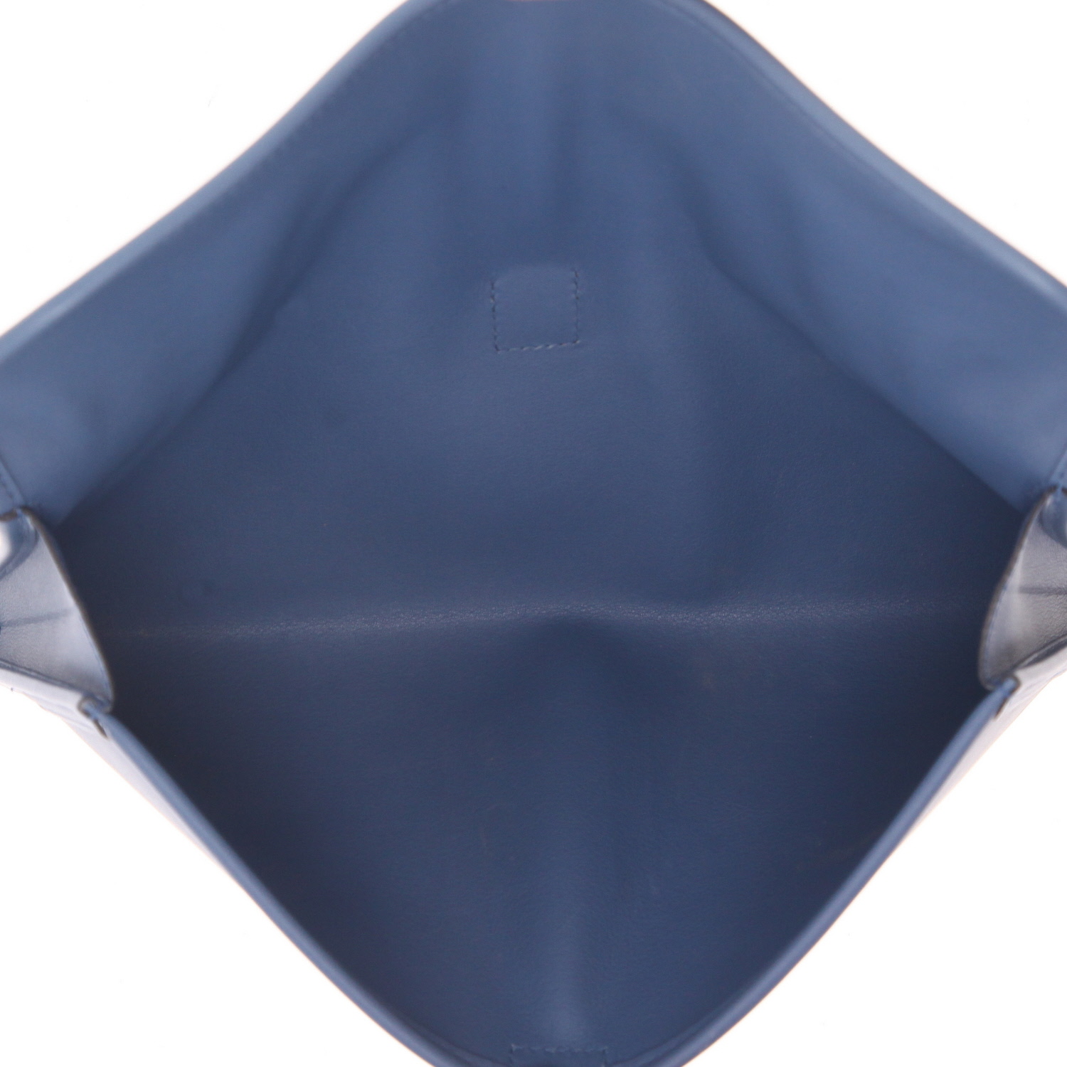 Pochette Hermès  Jige en cuir Swift bleu - Detail D3