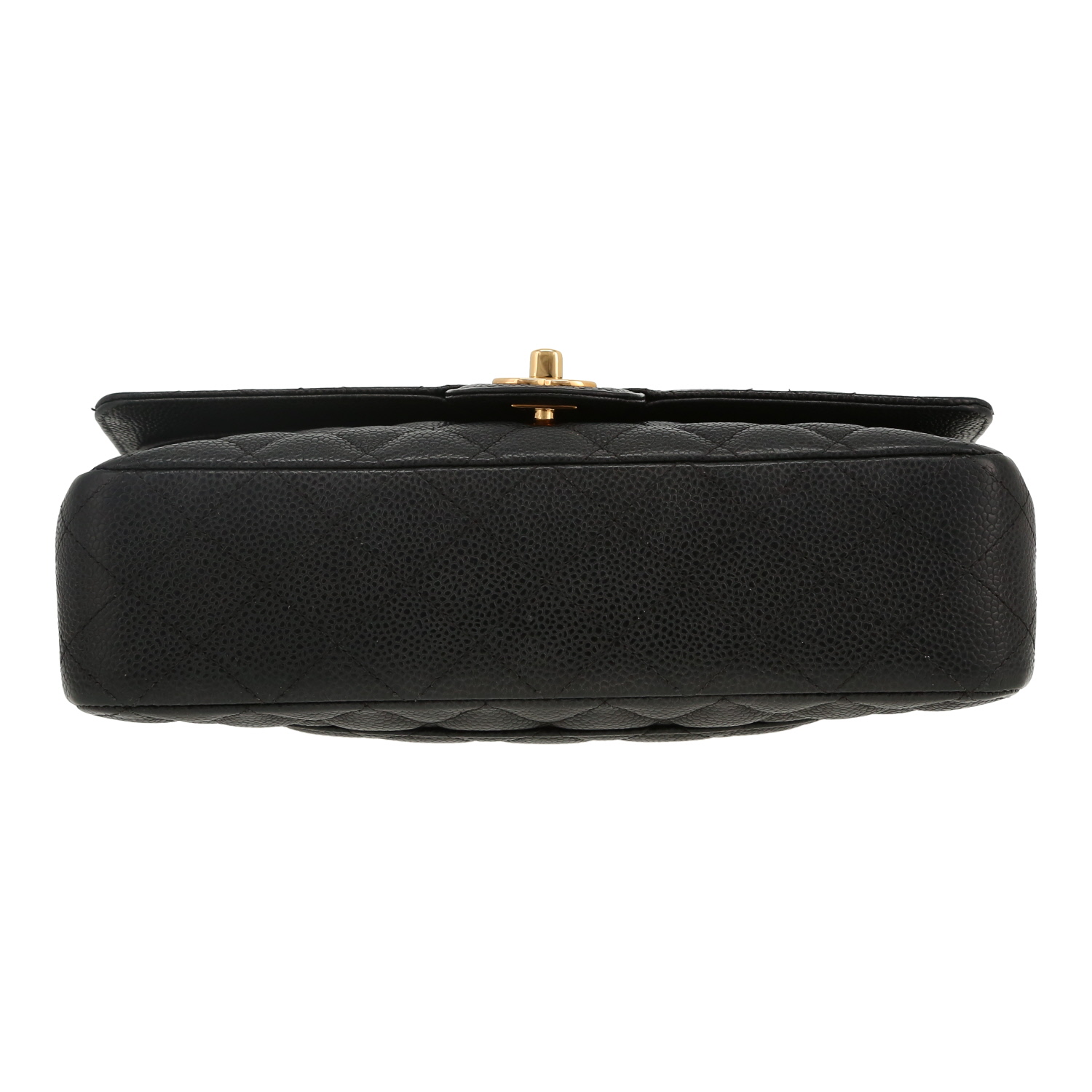 Chanel  Timeless Classic handbag  in black quilted grained leather - Detail D1