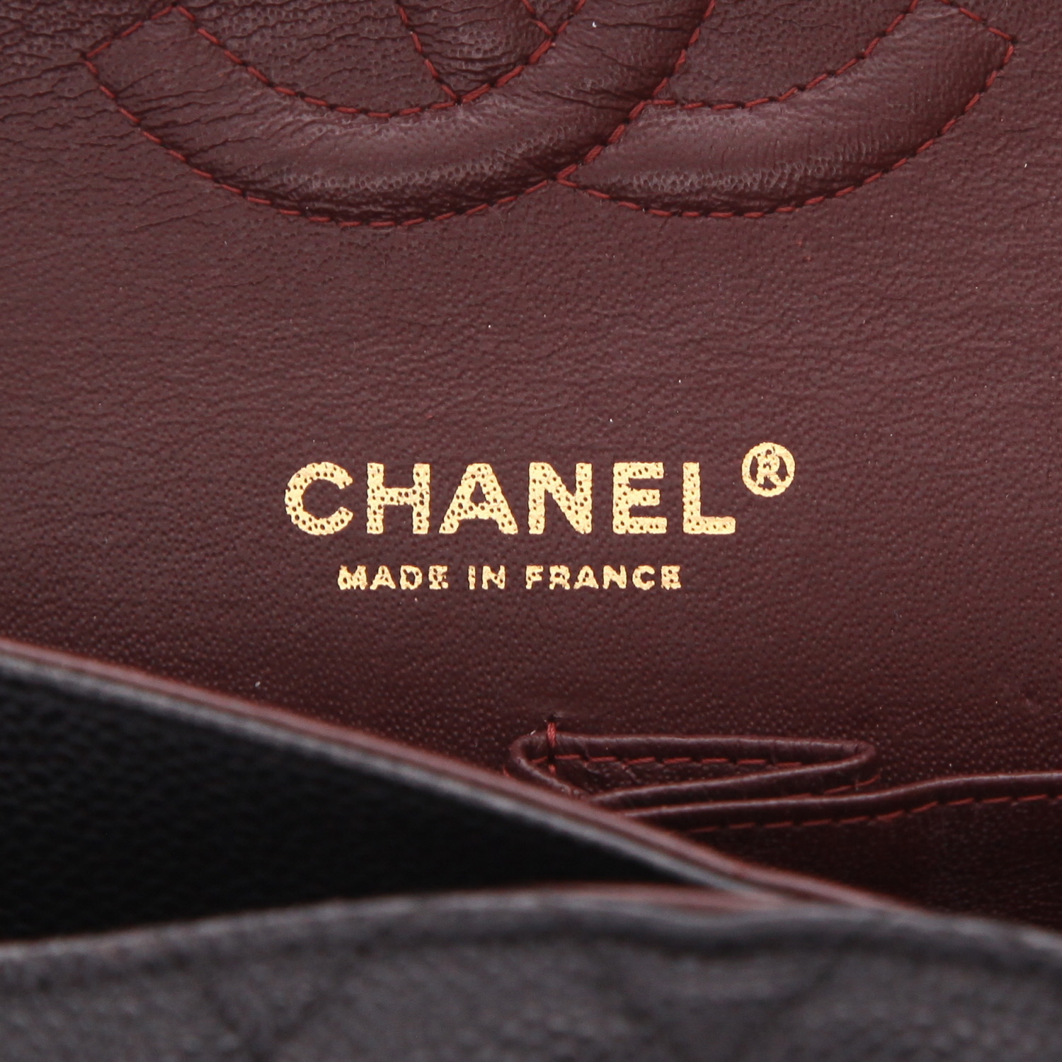 Borsa Chanel  Timeless Classic in pelle martellata e trapuntata nera - Detail D2