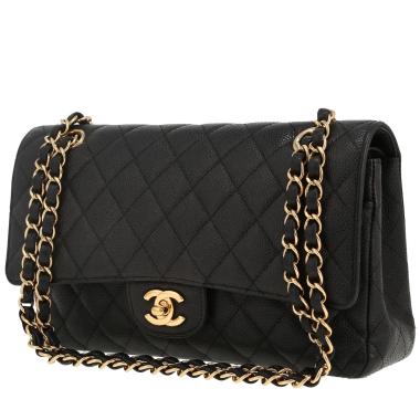 Sac à main Chanel  Timeless Classic en cuir grainé matelassé noir