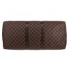 Louis Vuitton  Keepall 55 travel bag  in ebene damier canvas  and brown leather - Detail D4 thumbnail