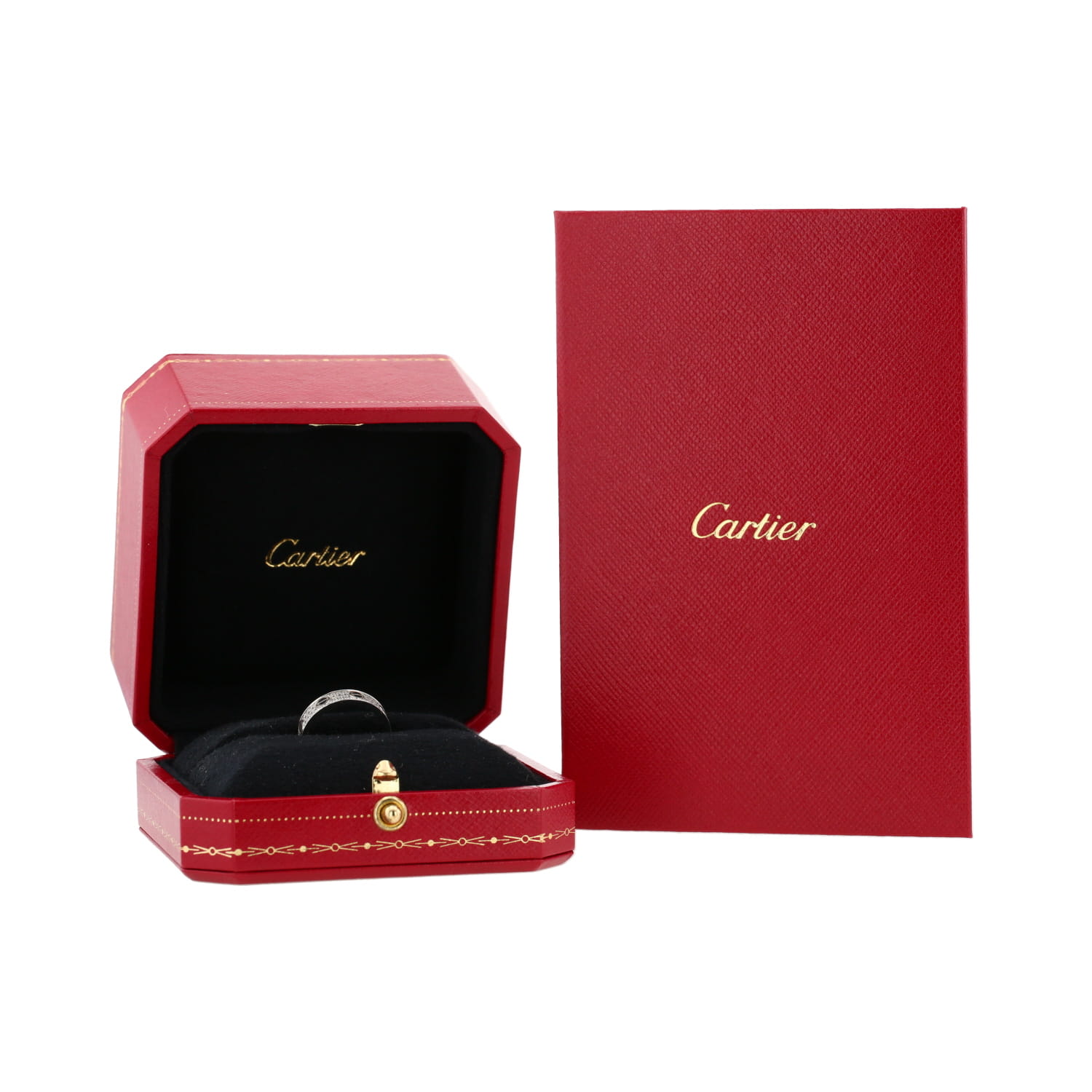 Cartier Love pavé wedding ring in white gold and diamonds - Detail D2