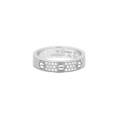 Cartier Love pavé wedding ring in white gold and diamonds
