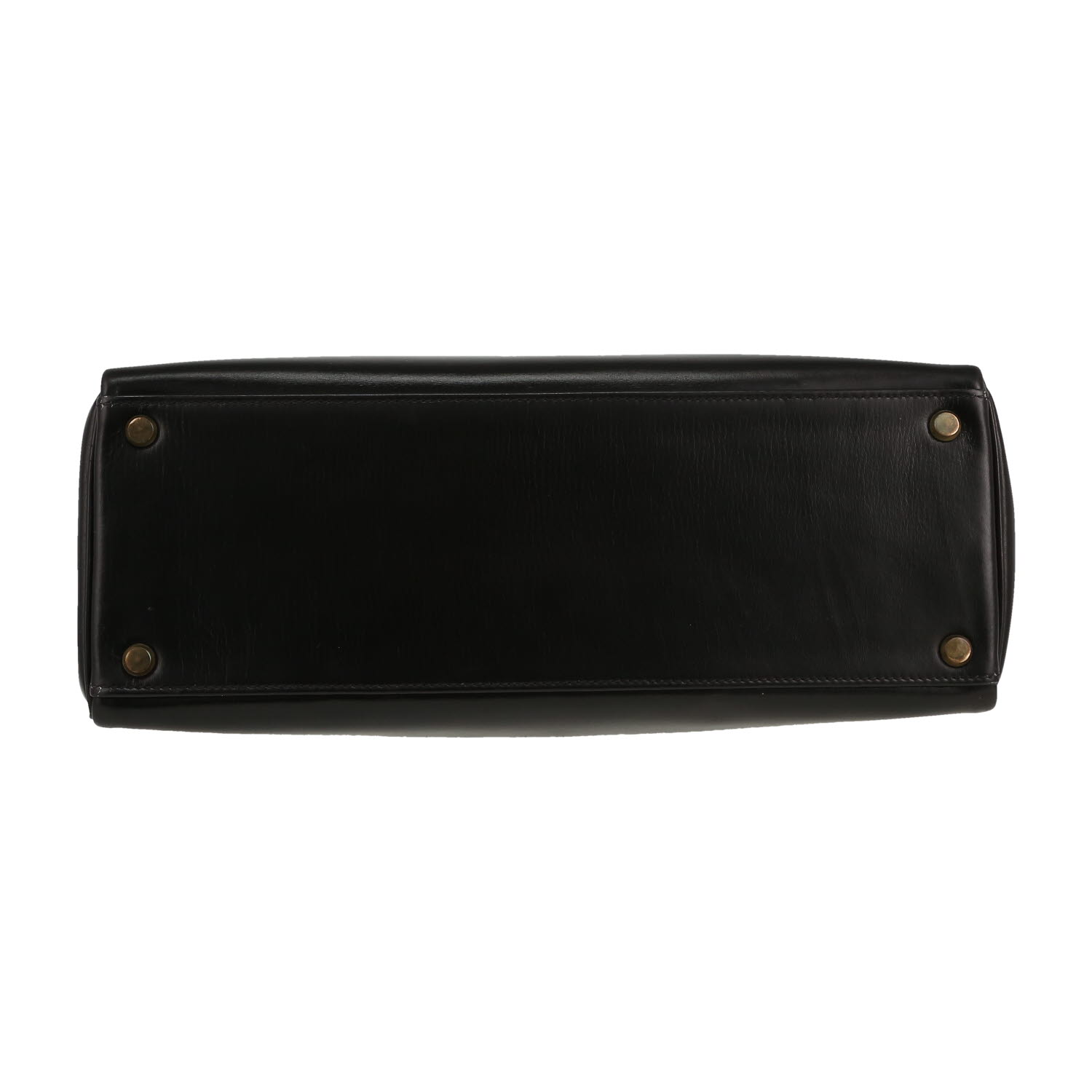 Bolso de mano Hermès  Kelly 32 cm en cuero box negro - Detail D1