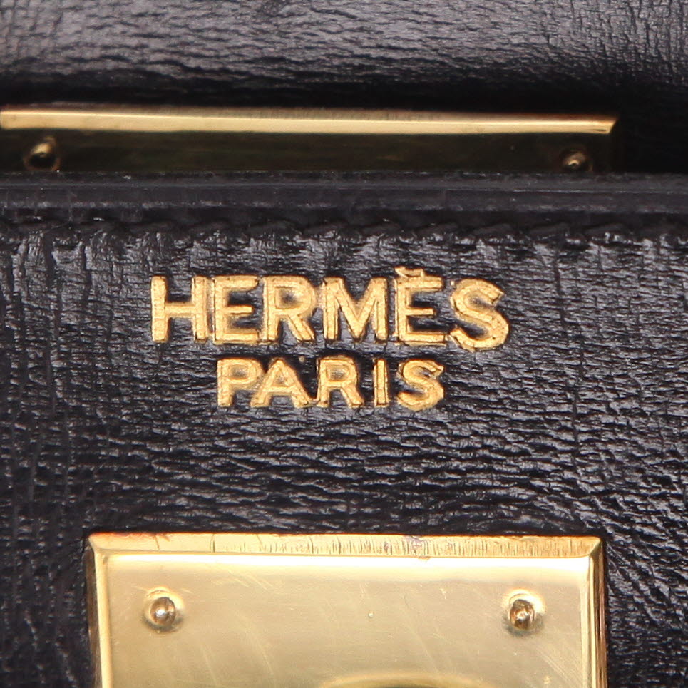 Borsa Hermès  Kelly 32 cm in pelle box nera - Detail D2