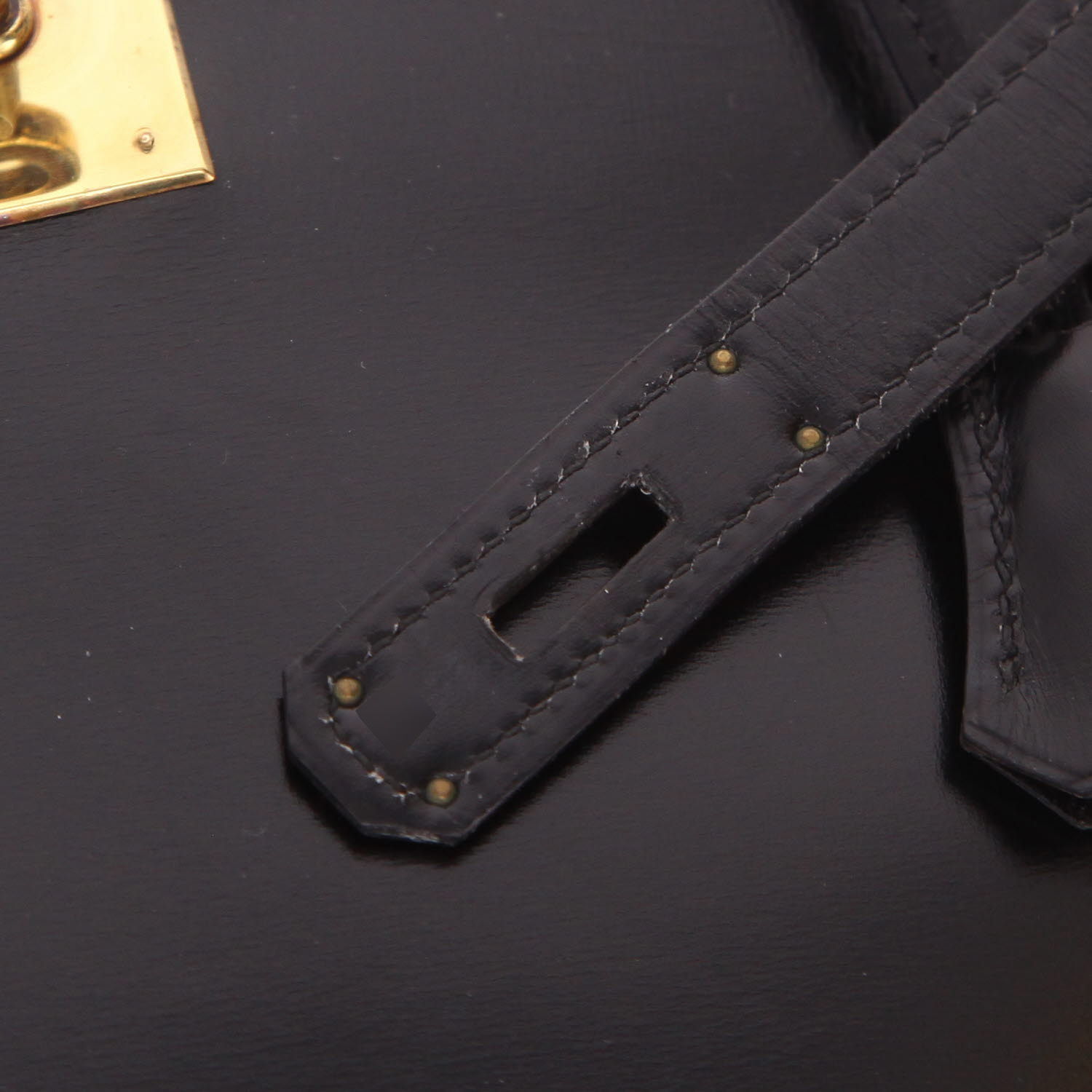 Sac à main Hermès  Kelly 32 cm en cuir box noir - Detail D4