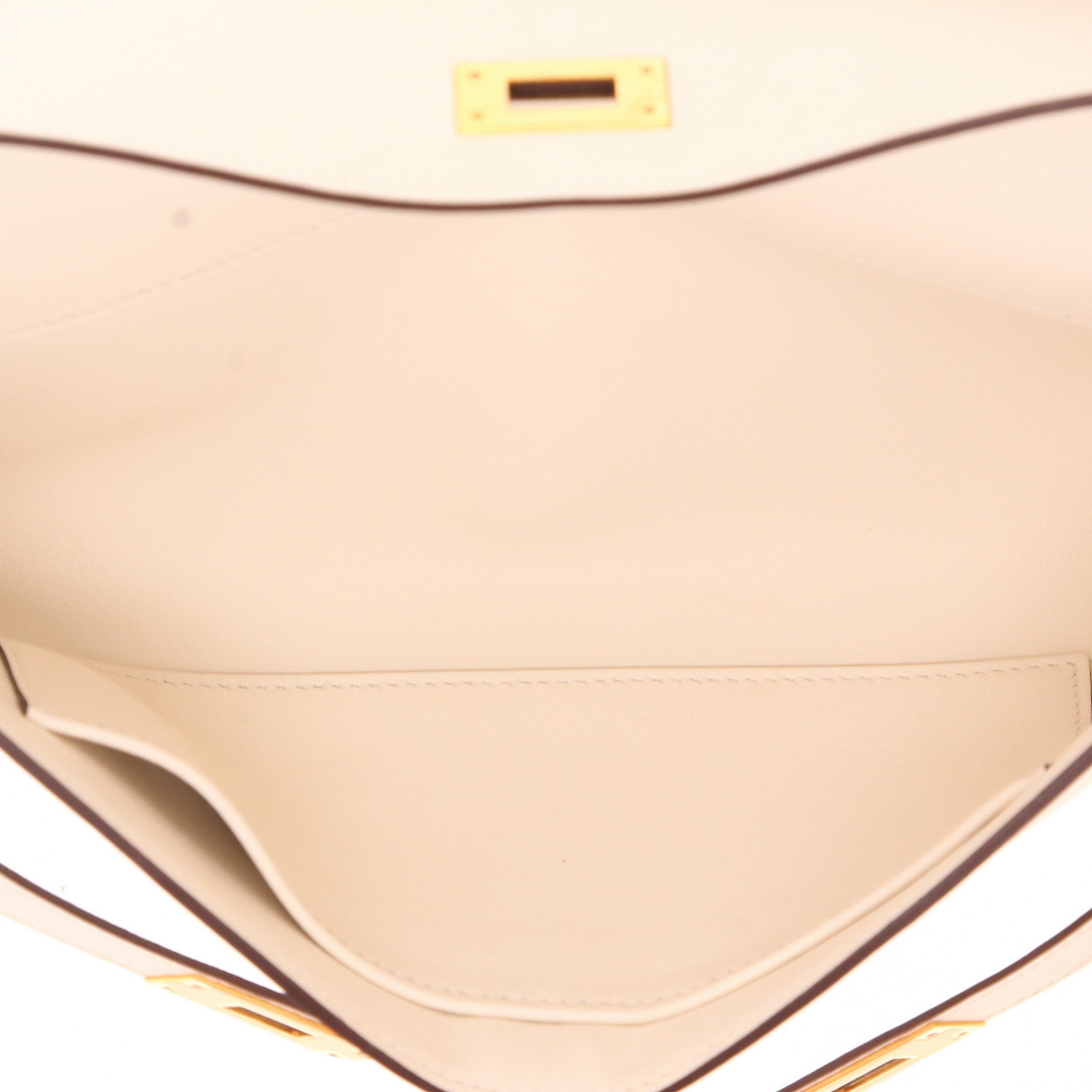 Pochette Hermès  Kelly Cut in pelle Swift Nata - Detail D3