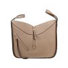 Borsa a tracolla Loewe  Hammock modello piccolo  in pelle color talpa - 360 thumbnail
