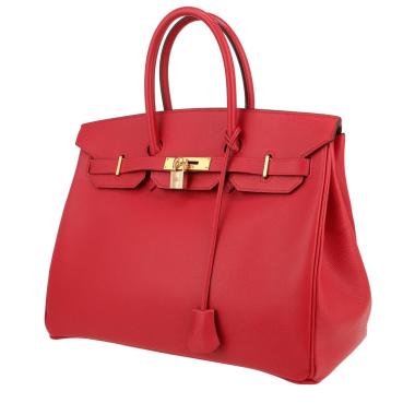 Borsa Hermès  Birkin 35 cm in pelle Epsom rosso Vif