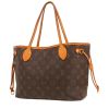 Bolso Cabás Louis Vuitton  Neverfull en lona Monogram marrón y cuero natural - 00pp thumbnail