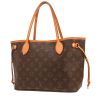 Louis Vuitton  Neverfull small model  shopping bag  in brown monogram canvas  and natural leather - 00pp thumbnail