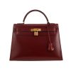 Hermès  Kelly 32 cm handbag  in red H box leather - 360 thumbnail