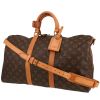 Bolsa de viaje Louis Vuitton  Keepall 45 en lona Monogram marrón y cuero natural - 00pp thumbnail