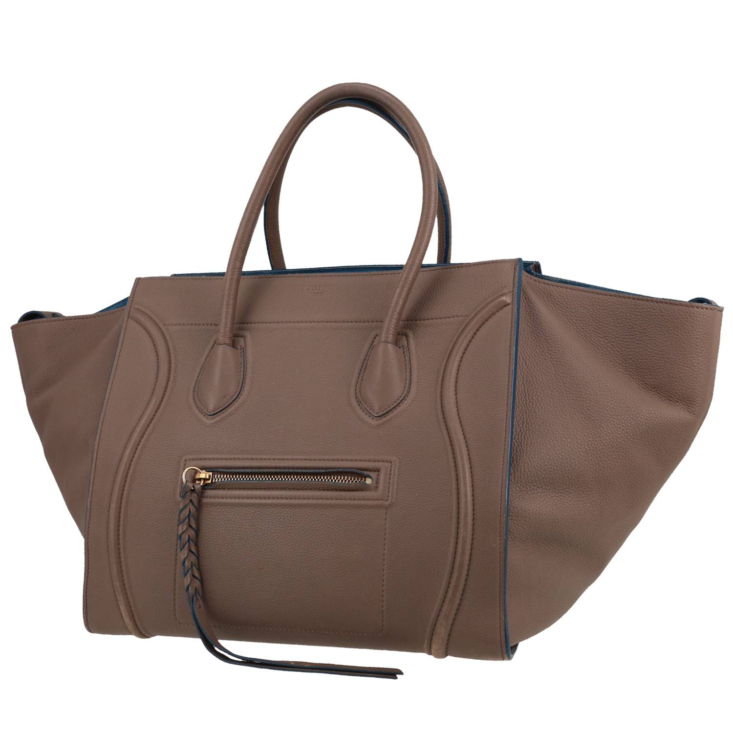 Shopping bag Celine  Phantom in pelle color talpa - 00pp