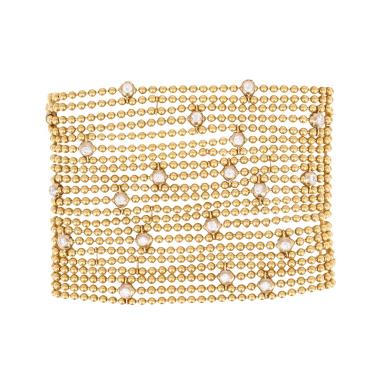 Brazalete Cartier Draperie de oro amarillo y diamantes