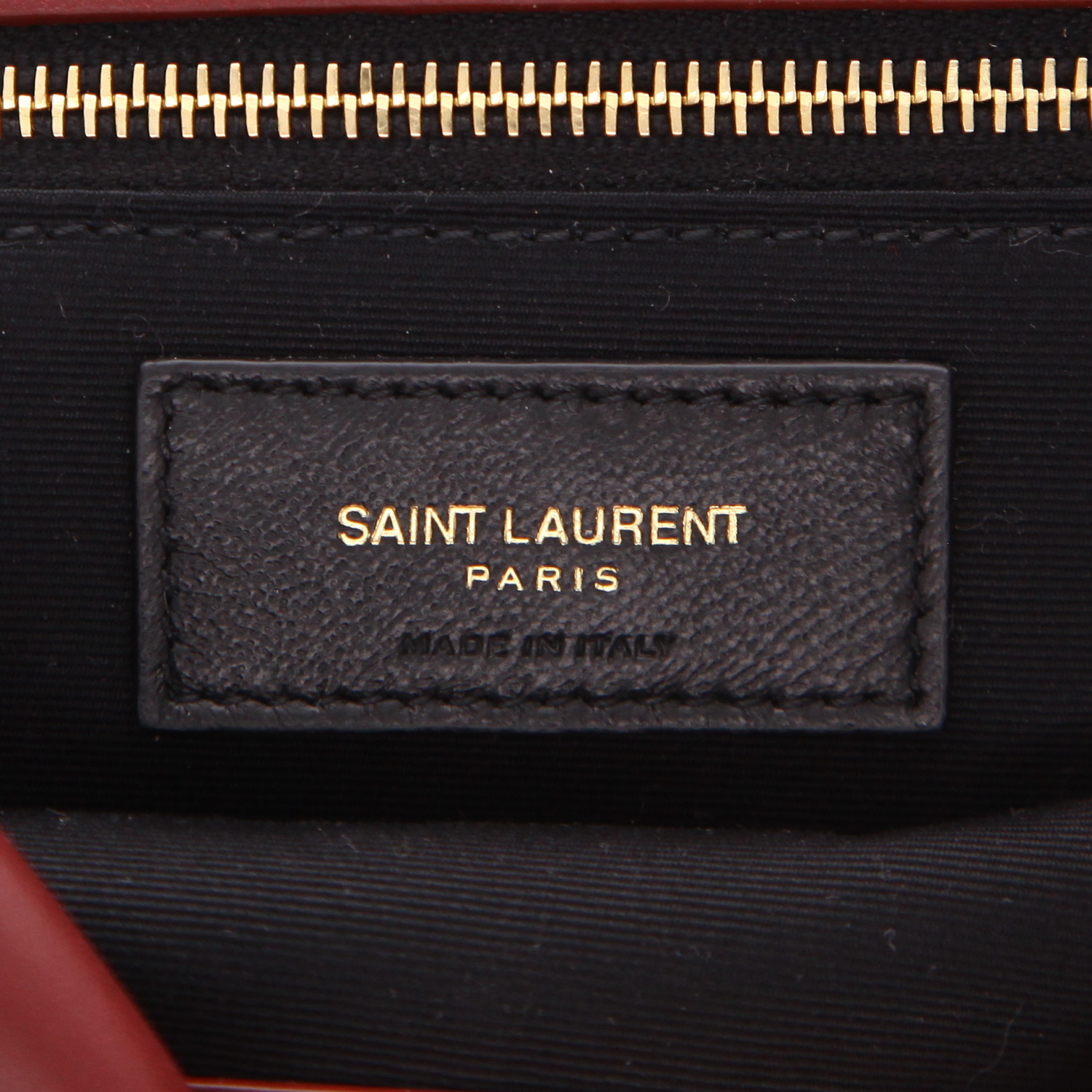 Saint Laurent   handbag  in burgundy leather - Detail D2