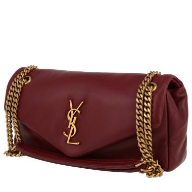Bolso de mano Saint Laurent   en cuero color burdeos