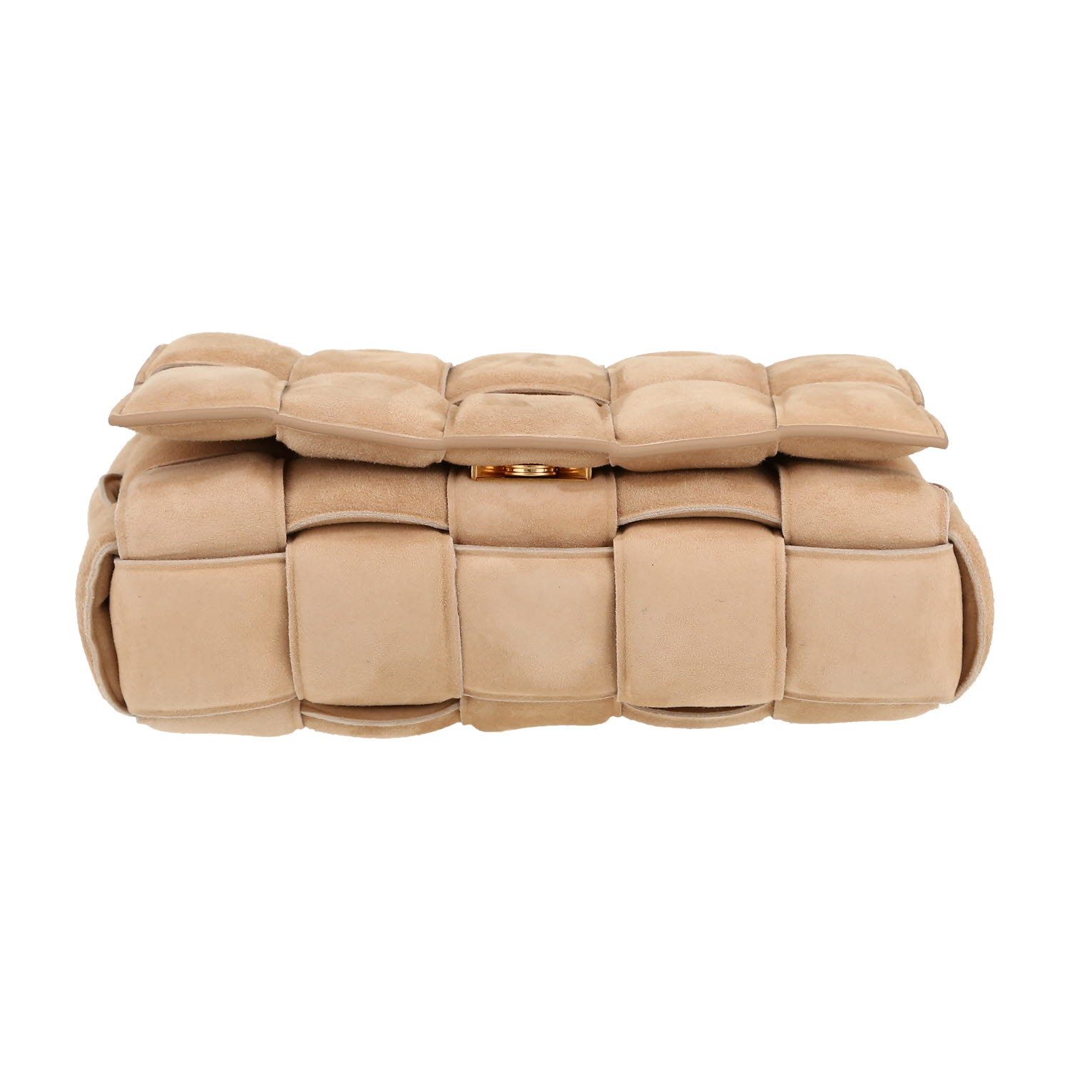 Sac bandoulière Bottega Veneta  Padded Cassette en nubuck beige - Detail D1