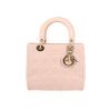 Sac à main Dior  Lady Dior moyen modèle  en cuir cannage rose-pale - 360 thumbnail