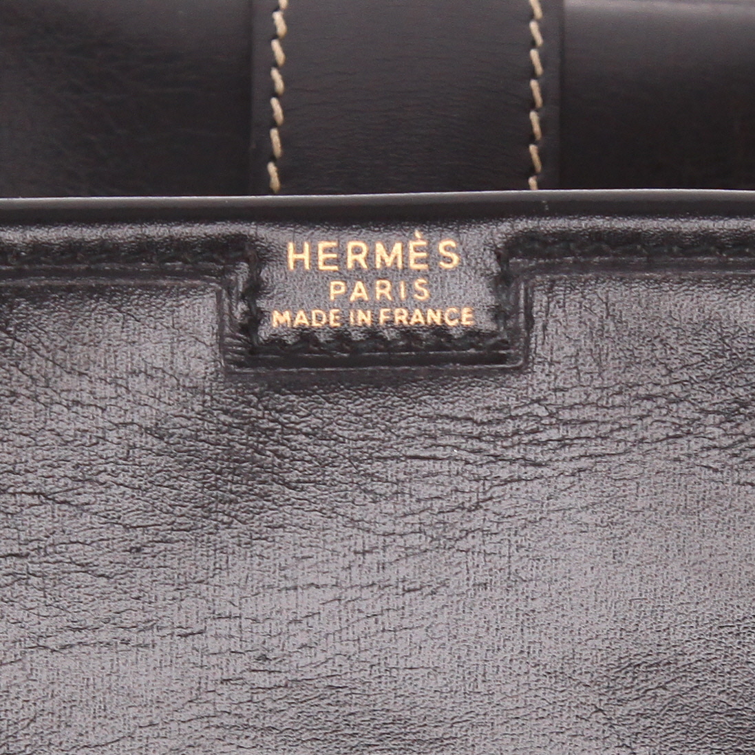Pochette Hermès  Jige en cuir box noir - Detail D2