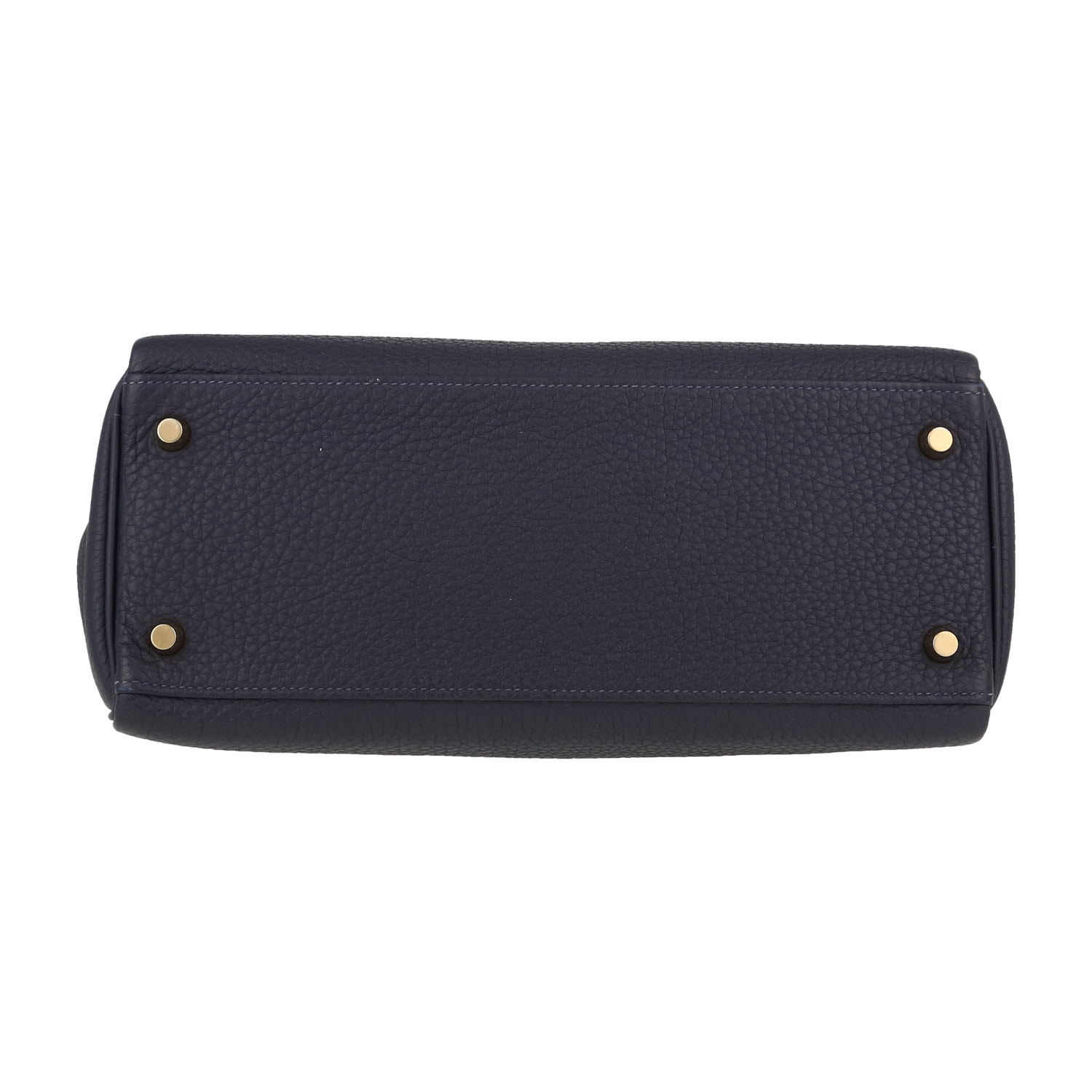 Sac à main Hermès  Kelly 28 cm en cuir togo bleu-marine - Detail D1