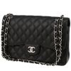 Chanel  Timeless Jumbo handbag  in black quilted grained leather - 00pp thumbnail