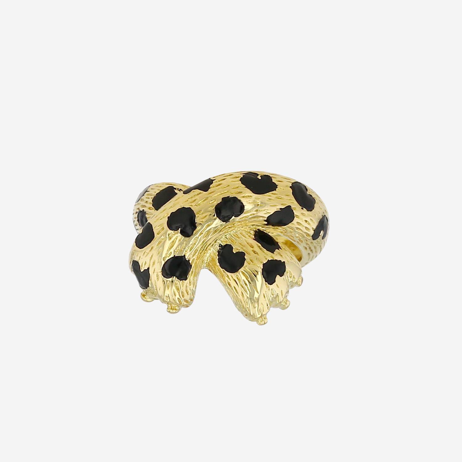 Anello Fred Ombre Féline in oro giallo e smalto Anello Fred Ombre Féline in oro giallo e smalto