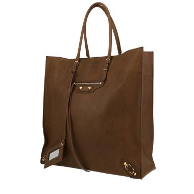 Bolso Cabás Balenciaga  Papier en cuero caqui
