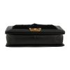 Chanel  Boy shoulder bag  in black leather  and black synthetic furr - Detail D1 thumbnail