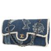 Chanel  Timeless handbag  in blue denim canvas  and sheepskin - 00pp thumbnail