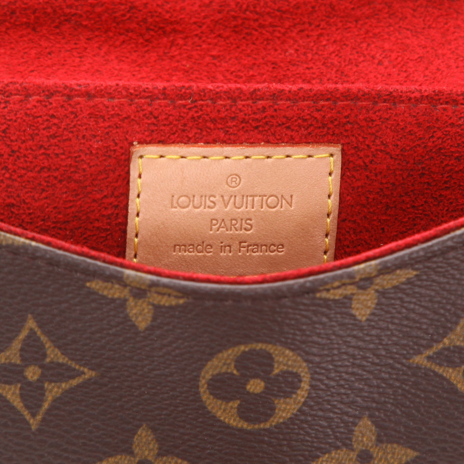 Sac bandoulière Louis Vuitton  Tambourin-bag en toile monogram marron et cuir naturel - Detail D2