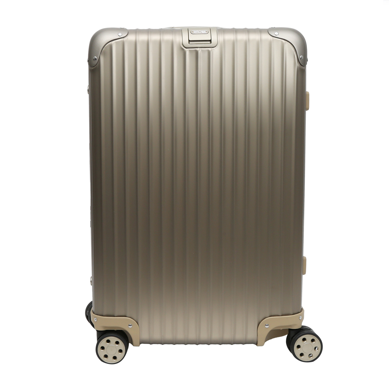 Rimowa rigid suitcase in champagne aluminium - Detail D1