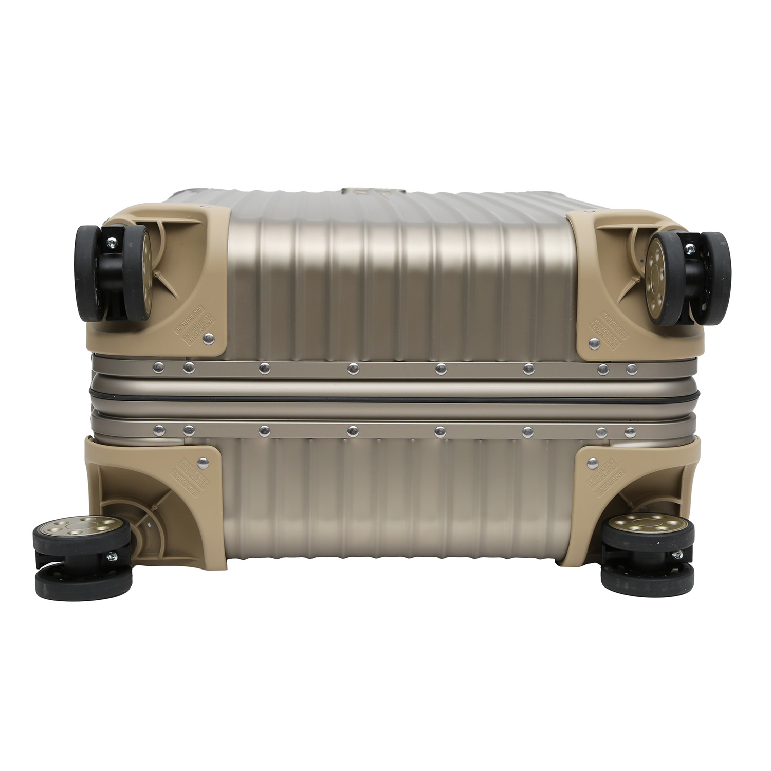 Valise rigide Rimowa   en aluminium champagne - Detail D4
