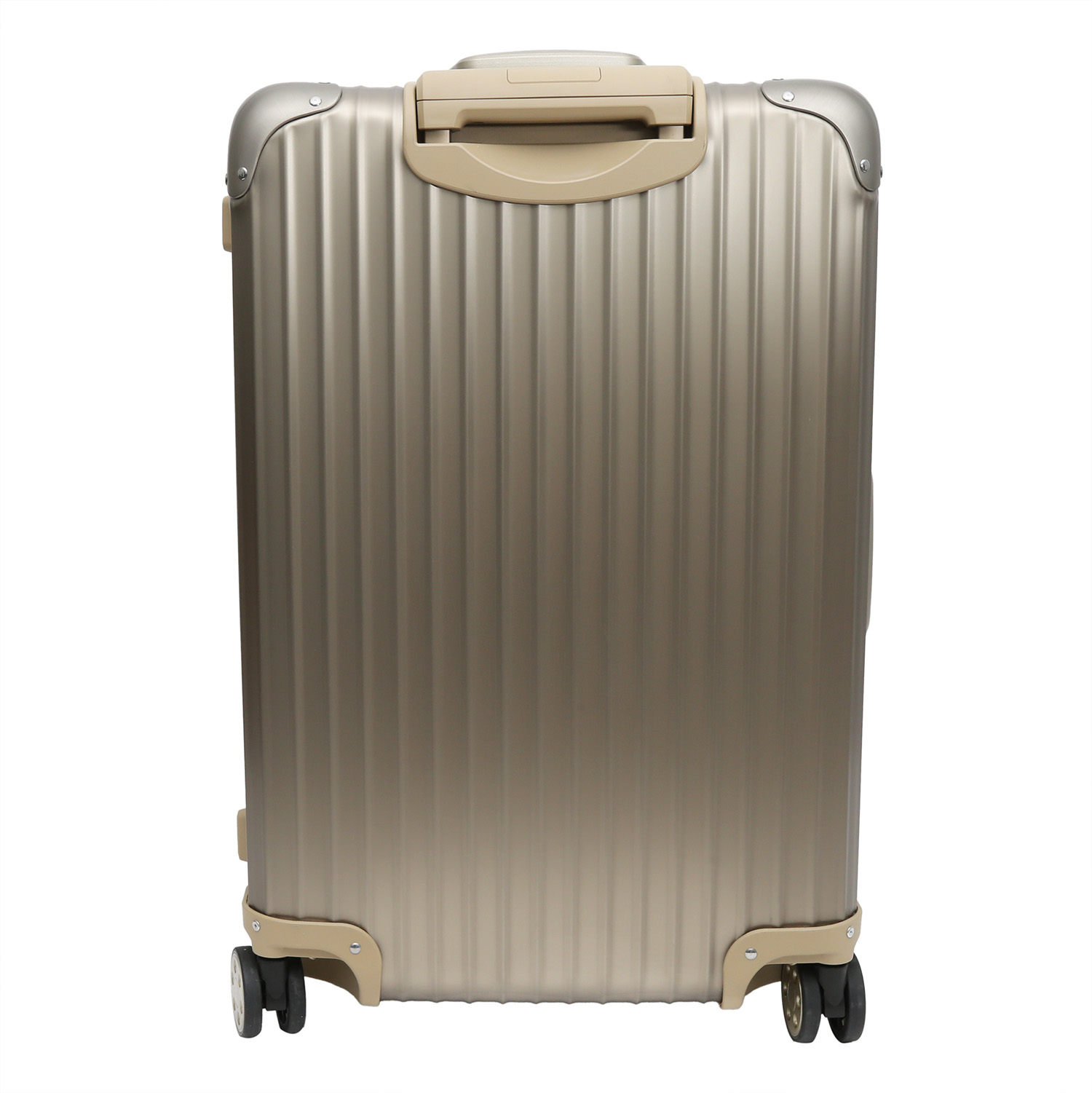 Rimowa rigid suitcase in champagne aluminium - Detail D5