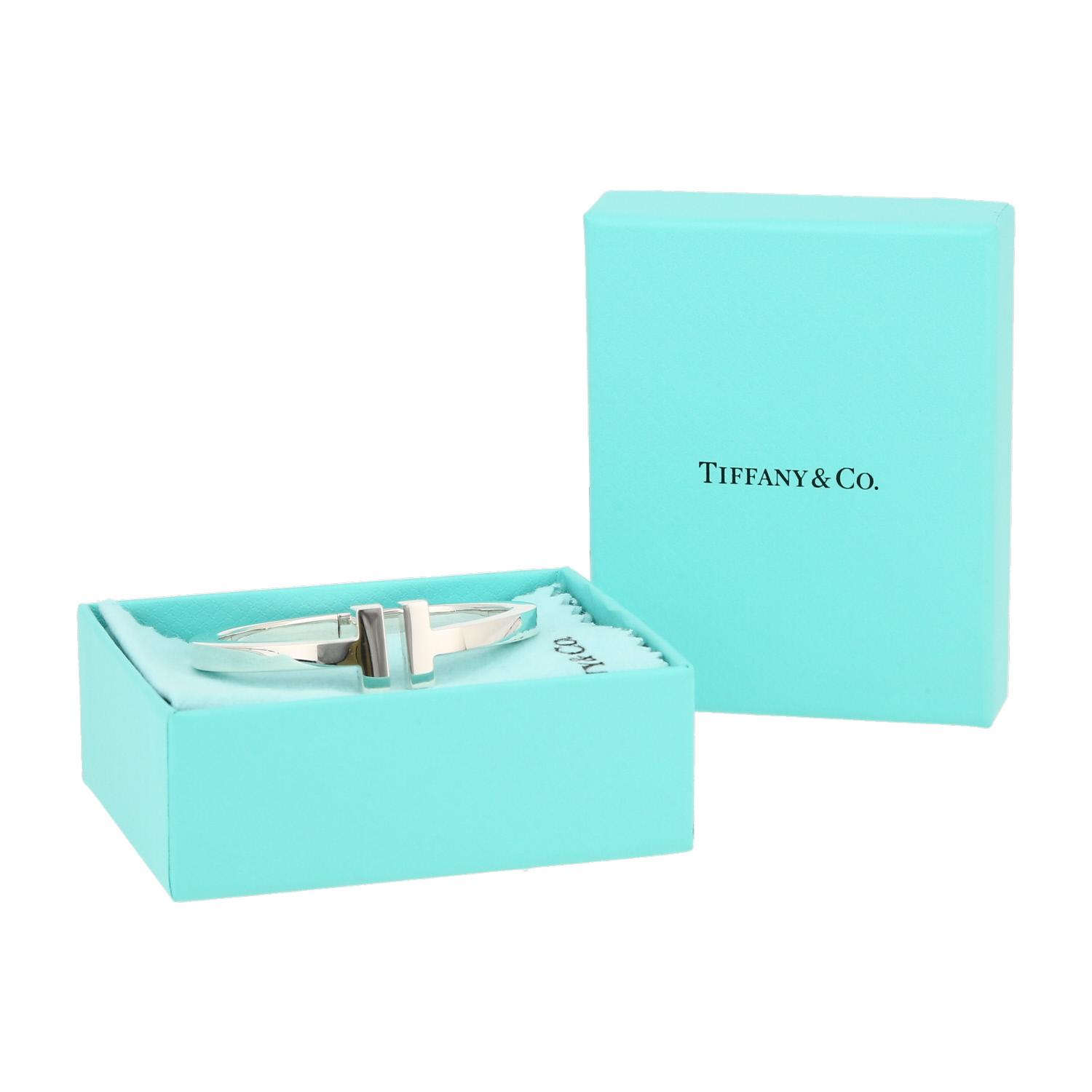 Brazalete Tiffany & Co Square T de plata - Detail D2