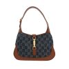 Gucci  Jackie handbag  in blue "sûpreme GG" canvas  and brown leather - 360 thumbnail