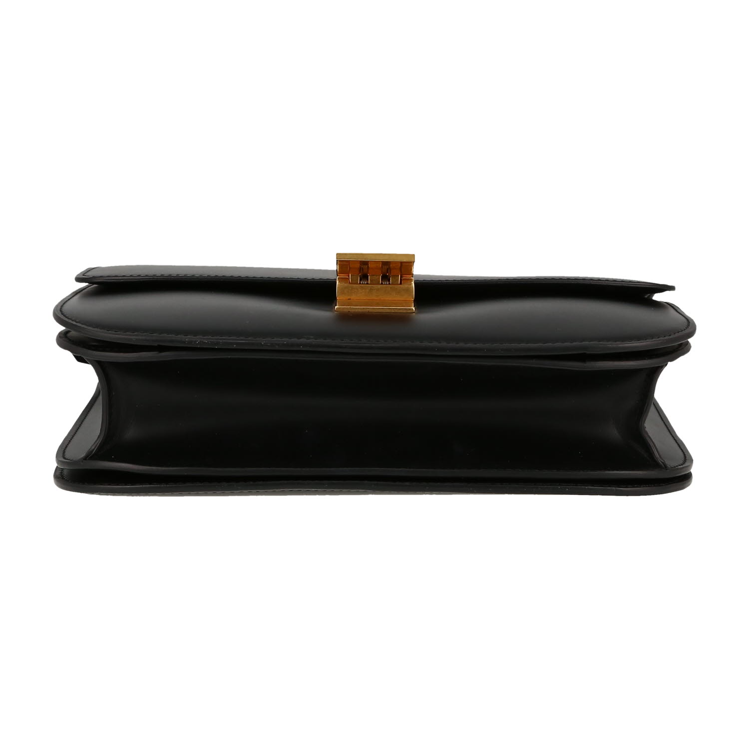 Celine  Classic Box shoulder bag  in black box leather - Detail D1