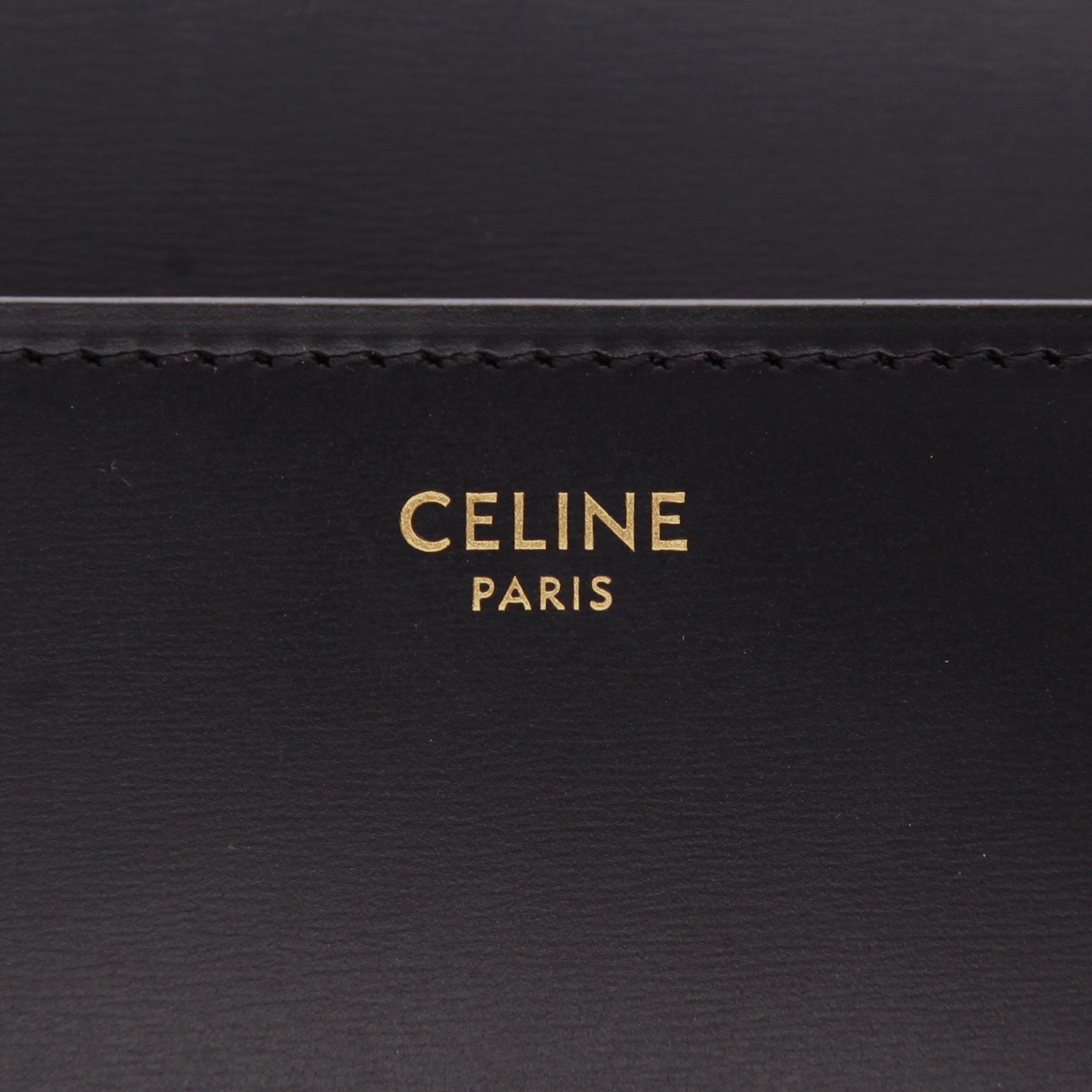 Borsa a tracolla Celine  Classic Box in pelle box nera - Detail D2