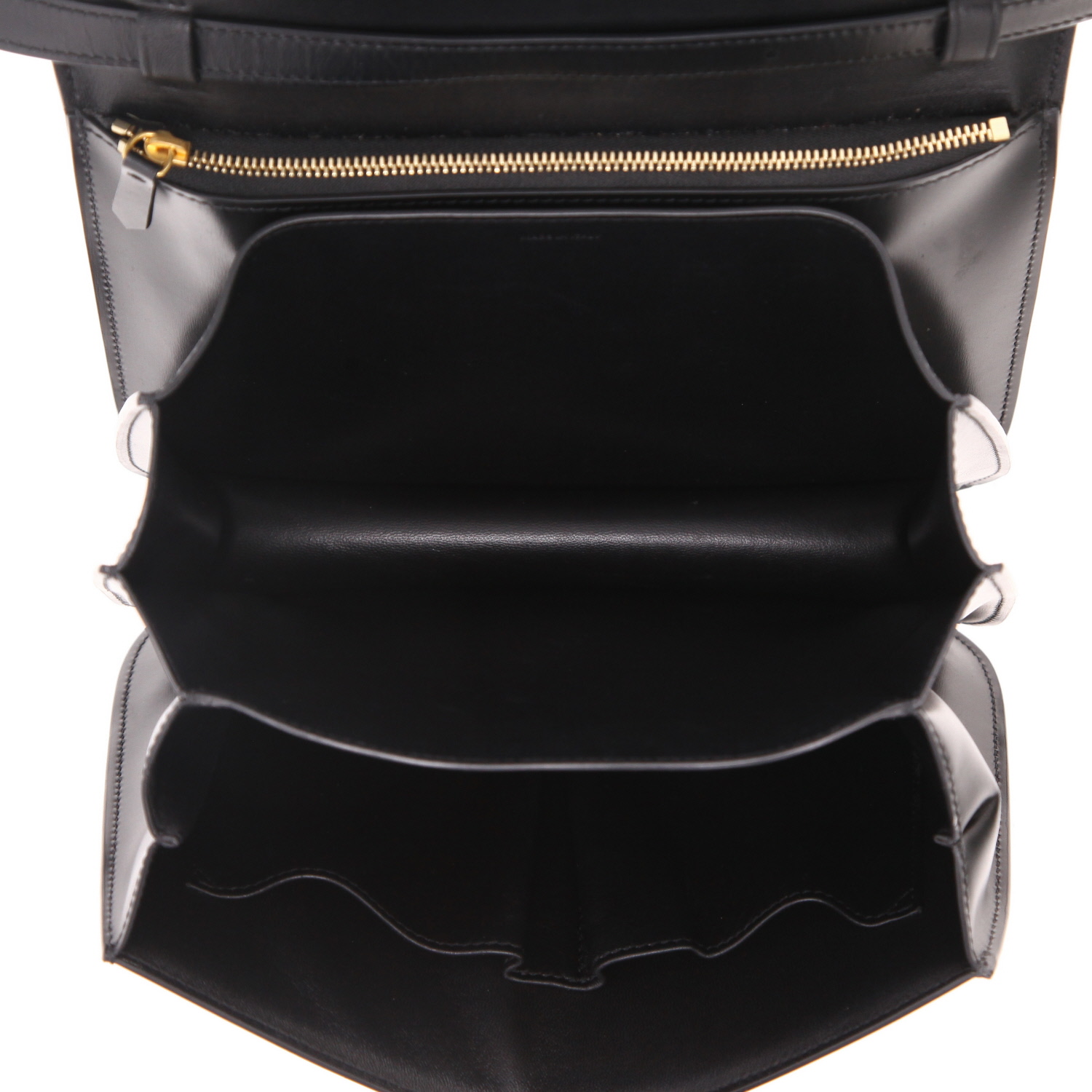 Bolso bandolera Celine  Classic Box en cuero box negro - Detail D3