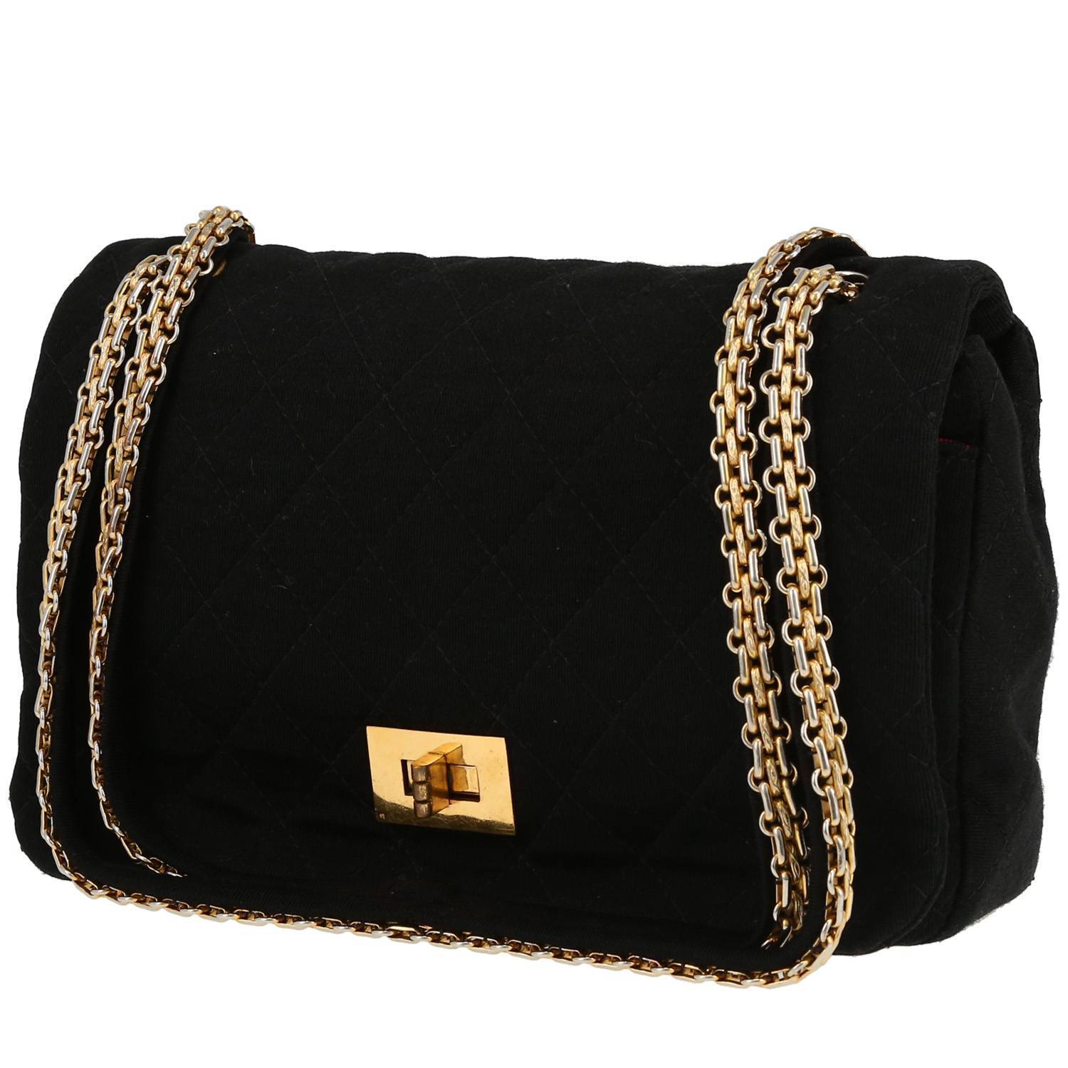 Borsa Chanel  Vintage in jersey nero