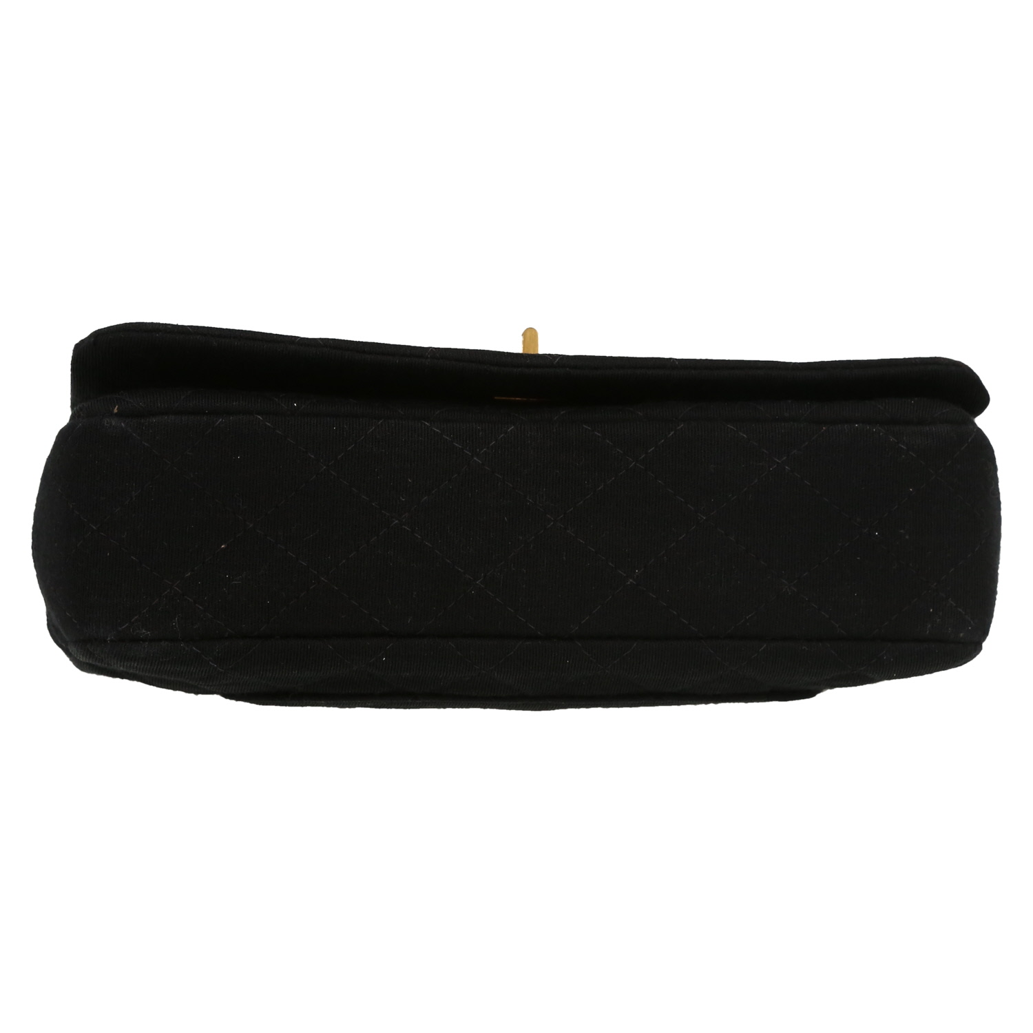 Bolso de mano Chanel  Vintage en jersey negro - Detail D1