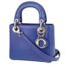 Bolso de mano Dior  Lady Dior modelo pequeño  en piel de pitón azul - 00pp thumbnail