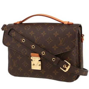 Louis Vuitton  Metis shoulder bag  in brown monogram canvas  and natural leather