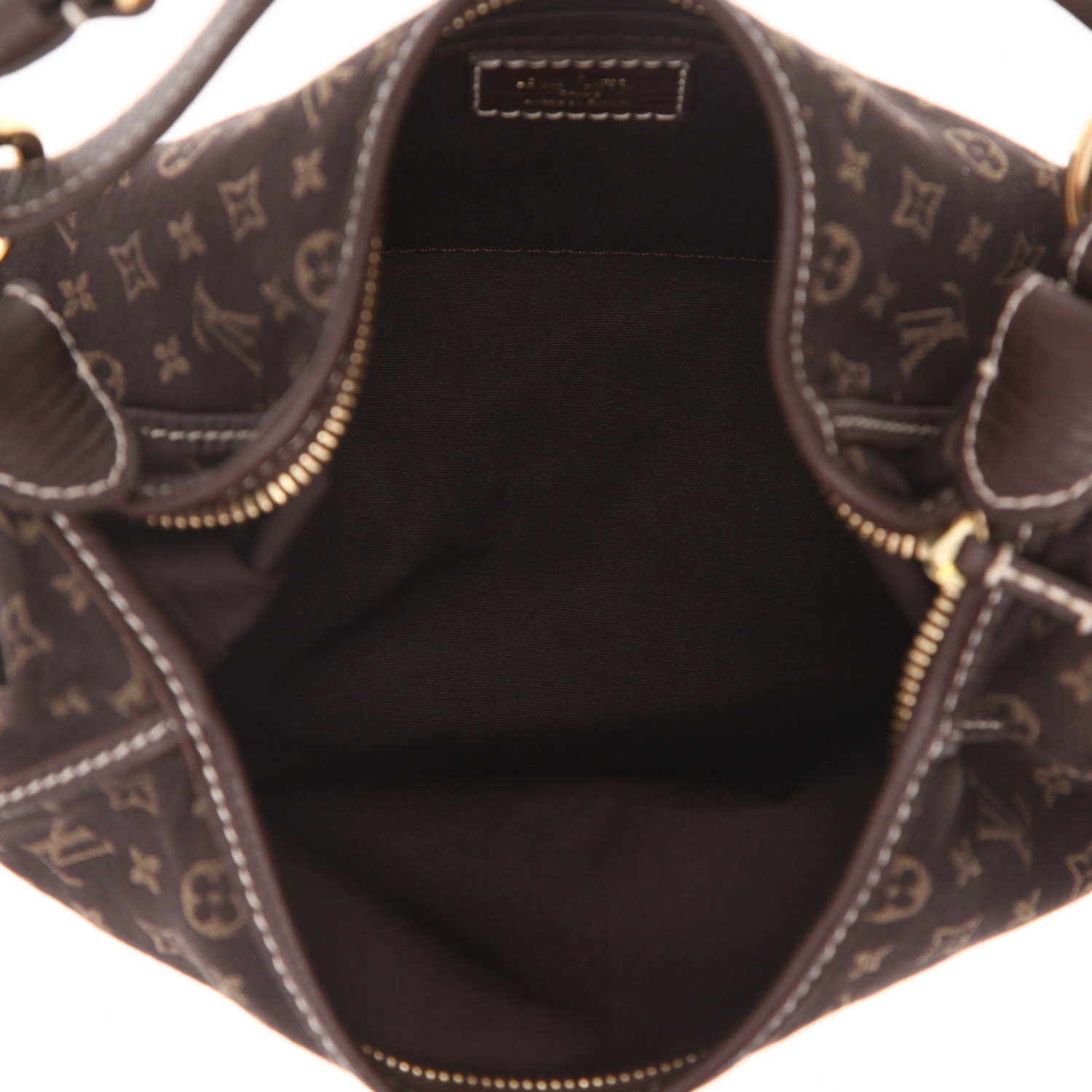 Louis Vuitton  Manon bag worn on the shoulder or carried in the hand  in brown monogram canvas Idylle - Detail D3