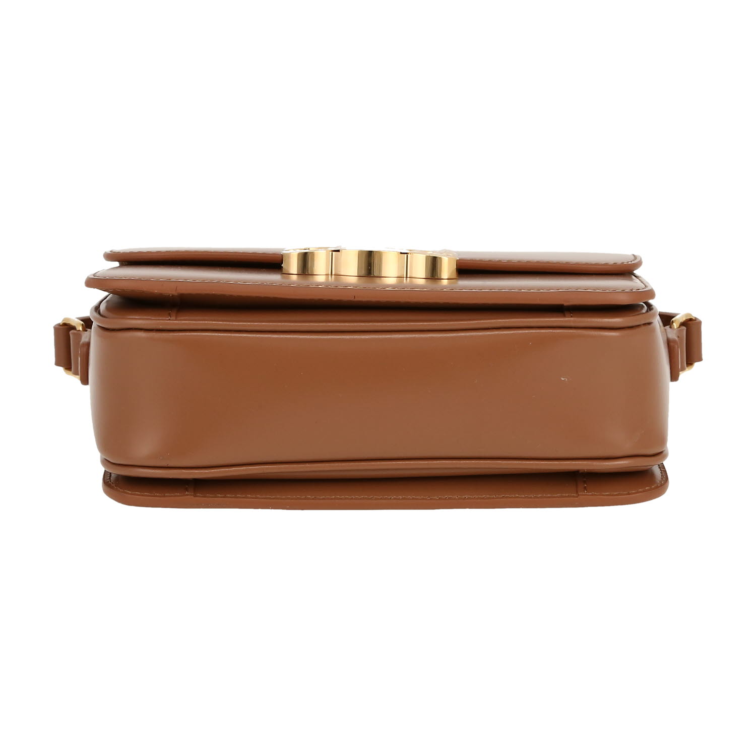 Celine  Triomphe Teen shoulder bag  in brown leather - Detail D1